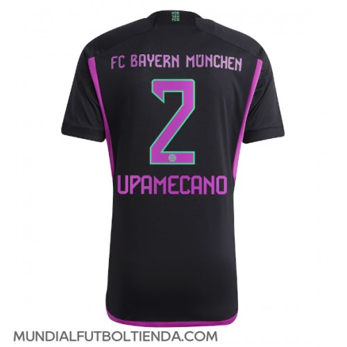 Camiseta Bayern Munich Dayot Upamecano #2 Segunda Equipación Replica 2023-24 mangas cortas